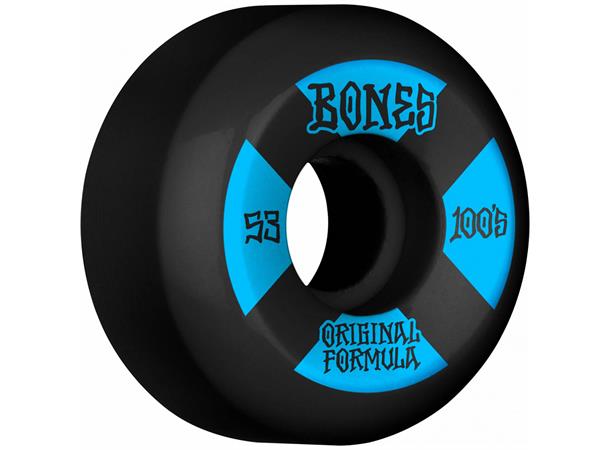 Bones Wheels 100's #4 53mm Black V5 Sidecut
