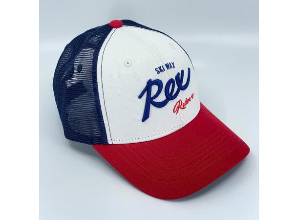 Rex Trucker Cap, White/Blue/Red