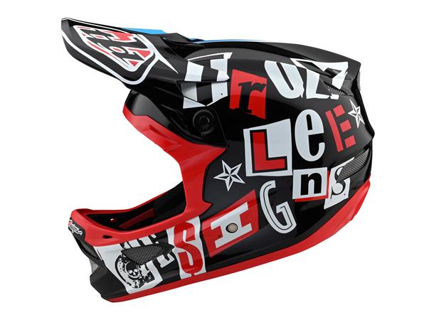 Troy Lee Designs D3 Fiberlite Helmet Anarchy Black