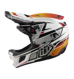 Troy Lee Designs D4 Composite Helmet Lined Up White