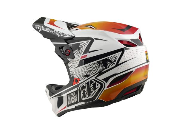 Troy Lee Designs D4 Composite Helmet Lined Up White