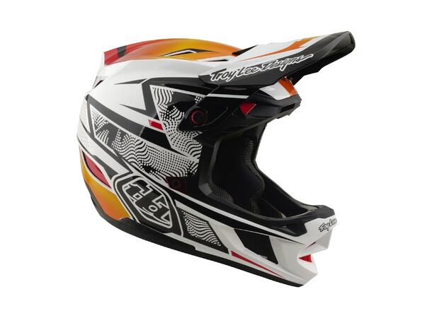 Troy Lee Designs D4 Composite Helmet Lined Up White
