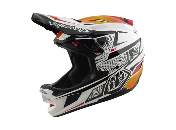 Troy Lee Designs D4 Composite Helmet Lined Up White