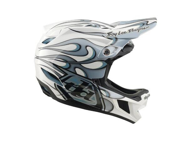 Troy Lee Designs D4 Composite Helmet Torched White/Silver