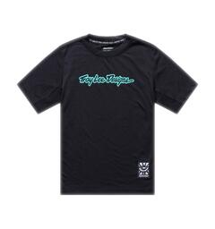 Troy Lee Designs Youth Skyline Ride SS Signature Black/Real Teal