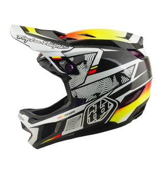 Troy Lee Designs D4 Carbon Helmet Black Lined Up Black