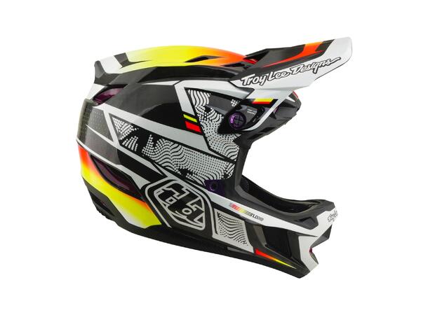 Troy Lee Designs D4 Carbon Helmet Black Lined Up Black