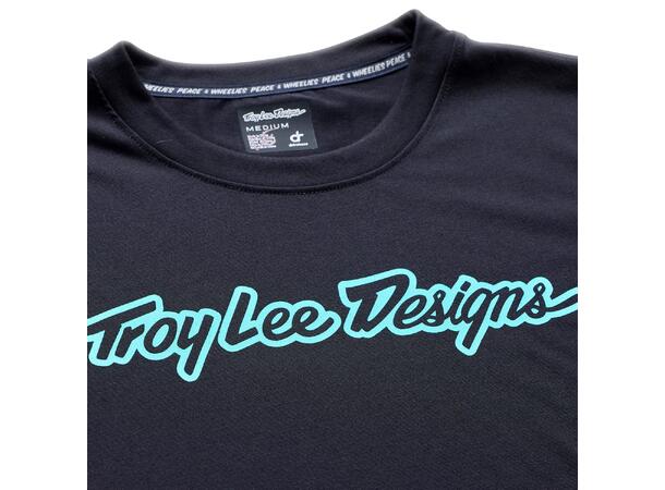 Troy Lee Designs Skyline SS Ride Tee Signature Black/Real Teal