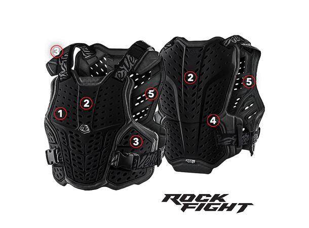Troy Lee Designs YOUTH Rockfight, Black Chest Protector