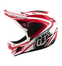Troy Lee Designs D4 Polyacrylite Helmet Fire/White