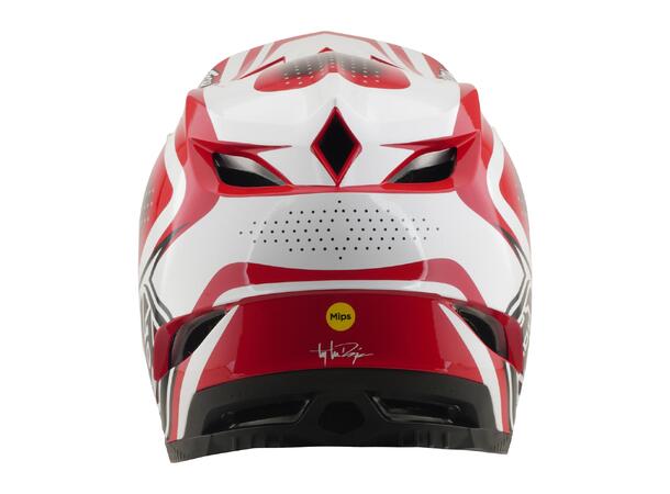 Troy Lee Designs D4 Polyacrylite Helmet Fire/White