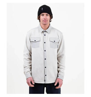 Jones December Fleece Shirt, Smoke Grey