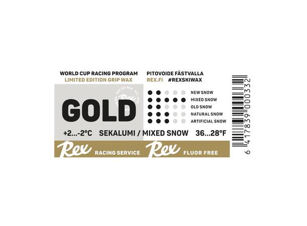 Rex Gold Racing Service Kick Wax Moist Snow +2 til –2°C