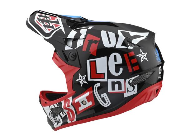 Troy Lee Designs D3 Fiberlite Helmet XS Anarchy Black, XS