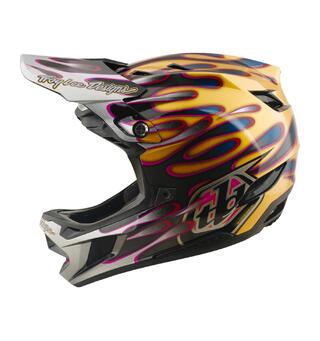 Troy Lee Designs D4 Carbon Helmet Overspray Gold/Black