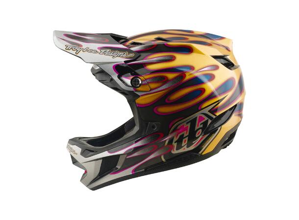 Troy Lee Designs D4 Carbon Helmet Overspray Gold/Black