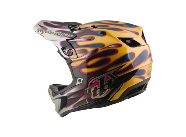 Troy Lee Designs D4 Carbon Helmet Overspray Gold/Black