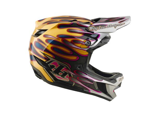 Troy Lee Designs D4 Carbon Helmet Overspray Gold/Black