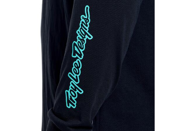 Troy Lee Designs Skyline LS Ride Tee Signature Black/Real Teal