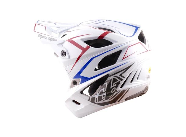 Troy Lee Designs Stage Stunt Helmet Pinstripe White