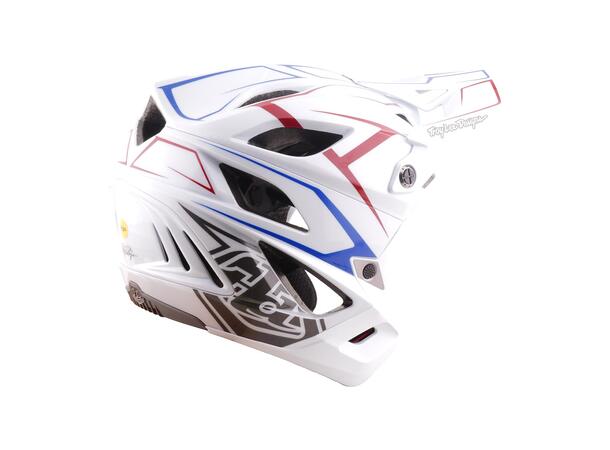 Troy Lee Designs Stage Stunt Helmet Pinstripe White