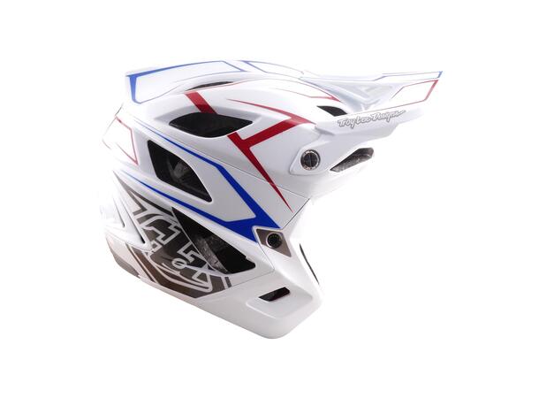 Troy Lee Designs Stage Stunt Helmet Pinstripe White