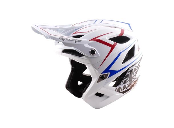 Troy Lee Designs Stage Stunt Helmet Pinstripe White