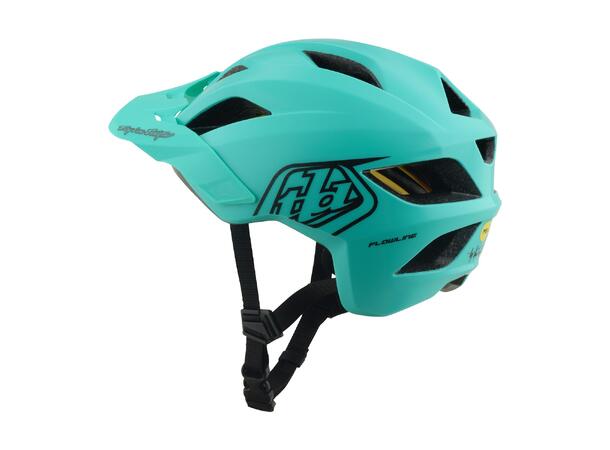 Troy Lee Designs Youth Flowline Helmet Charcoal/Real Teal, One Size (48-53cm)