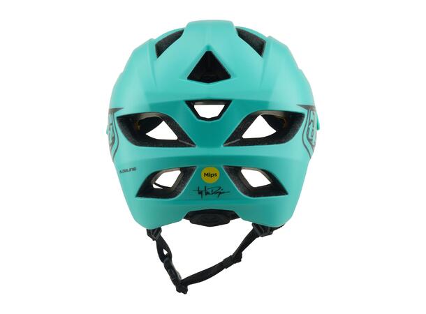 Troy Lee Designs Youth Flowline Helmet Charcoal/Real Teal, One Size (48-53cm)