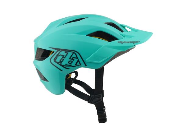 Troy Lee Designs Youth Flowline Helmet Charcoal/Real Teal, One Size (48-53cm)
