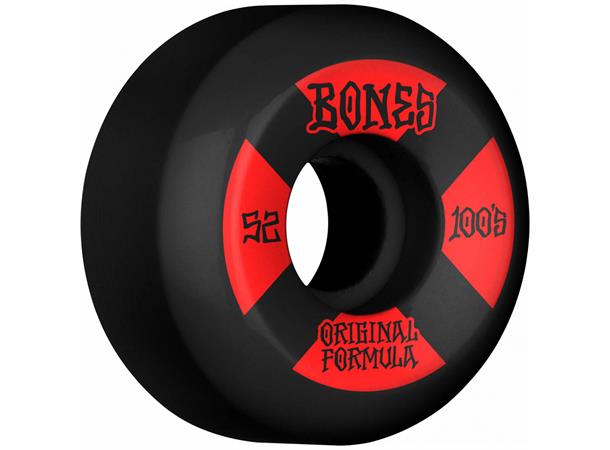 Bones Wheels 100's #4 52mm Black V5 Sidecut