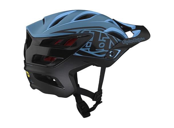 Troy Lee Designs A3 MIPS Helmet Uno Cyan Blue, str. XL/XXL
