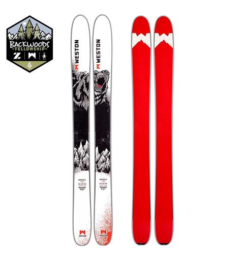 Weston Grizzly Skis Artist Series White