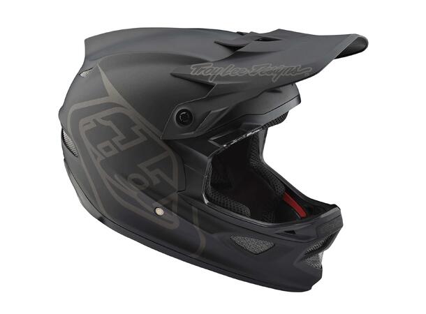 Troy Lee Designs D3 Fiberlite Helmet XL Mono Black, XL