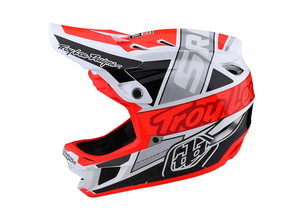 TLD D4 Composite Helmet Team SRAM White / Glo Red