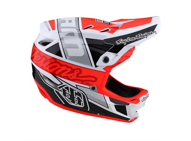 TLD D4 Composite Helmet Team SRAM White / Glo Red