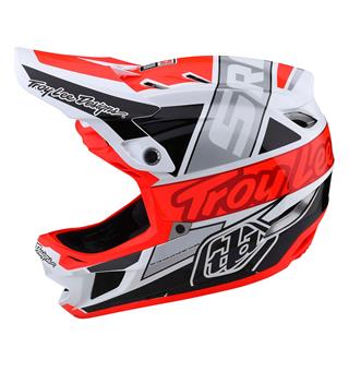 Troy Lee Designs D4 Composite Helmet Team SRAM White / Glo Red