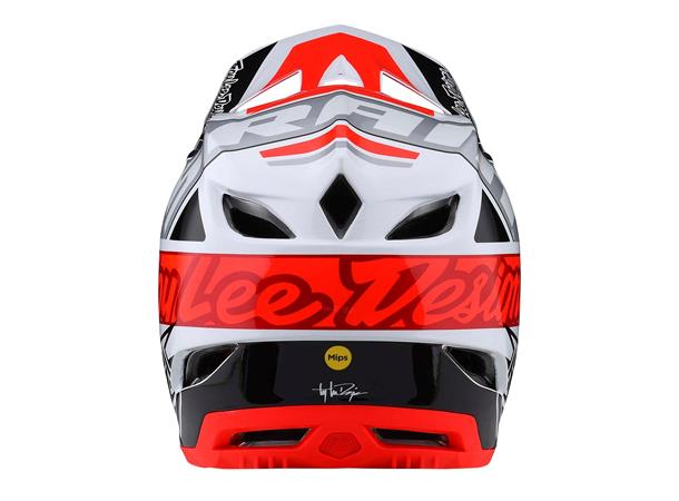 Troy Lee Designs D4 Composite Helmet Team SRAM White / Glo Red