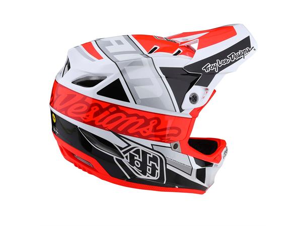 Troy Lee Designs D4 Composite Helmet Team SRAM White / Glo Red