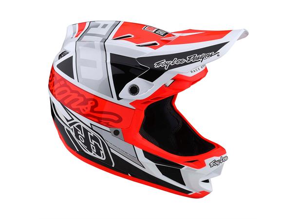 Troy Lee Designs D4 Composite Helmet Team SRAM White / Glo Red