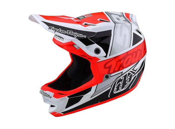 Troy Lee Designs D4 Composite Helmet Team SRAM White / Glo Red