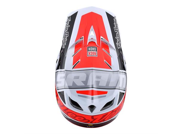 Troy Lee Designs D4 Composite Helmet Team SRAM White / Glo Red