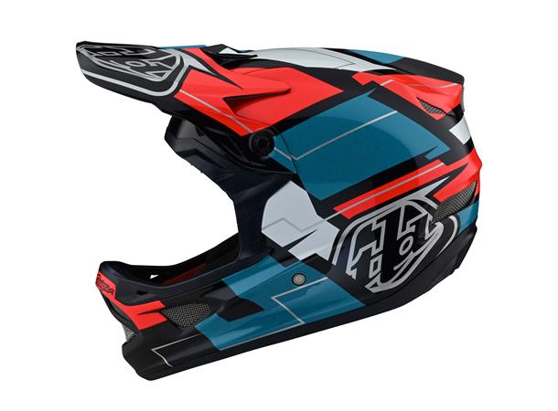 Troy Lee Designs D3 Fiberlite Helmet Vertigo Blue/Red