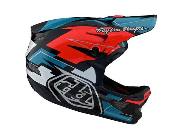 Troy Lee Designs D3 Fiberlite Helmet Vertigo Blue/Red