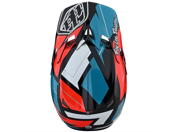 Troy Lee Designs D3 Fiberlite Helmet Vertigo Blue/Red