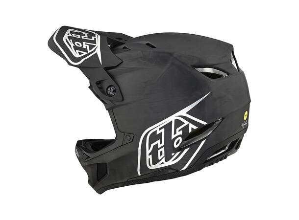 Troy Lee Designs D4 Carbon Helmet XL Stealth Black/Silver, XL