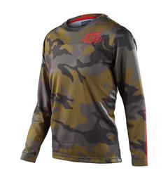 TLD Flowline LS Jersey Youth Spray Camo Army