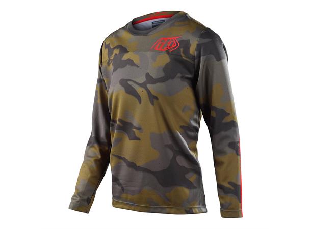 TLD Flowline LS Jersey Youth Spray Camo Army