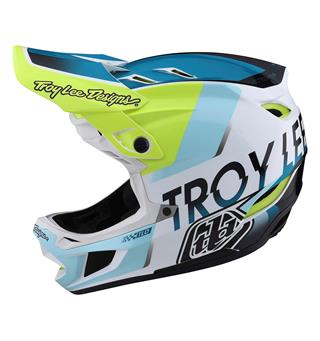 Troy Lee Designs D4 Composite Helmet Qualifier White / Green