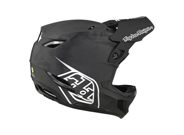 Troy Lee Designs D4 Carbon Helmet LG Stealth Black/Silver, LG